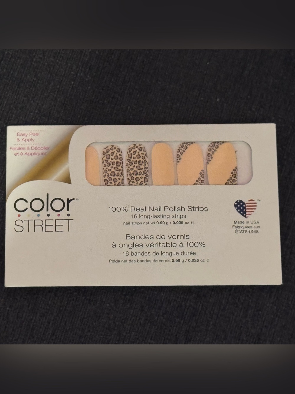Color Street Trend Spotted Light Peach Color Leopard Nail Polish Strips